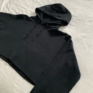 UO Black Cropped Hoodie